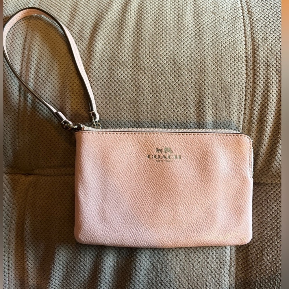 Coach pink wristlet
